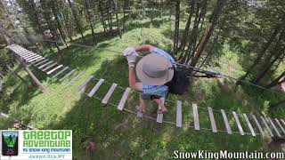 Treetop Adventure at Snow King Mountain with drone footage [upl. by Annal]