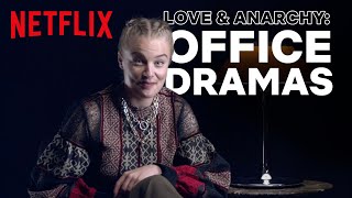 The Cast of Love amp Anarchy Reacts to Office Drama  Netflix Nordic [upl. by Annod]