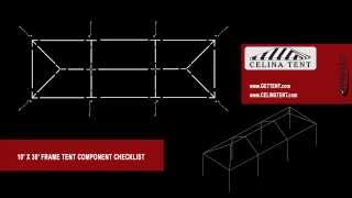 10 x 30 Frame Tent Component Checklist [upl. by Nowujalo]