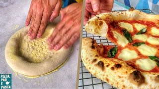 Como abrir massa de pizza na mão  Napolitana e Longa Fermentação [upl. by Candide]