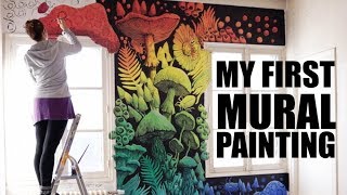 My First Mural Painting  Time Lapse Video [upl. by Keifer339]