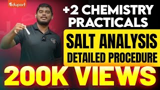 Plus Two Chemistry Practicals  Salt Analysis  Detailed Procedure Including Experiment  Plus Two [upl. by Adnovaj]