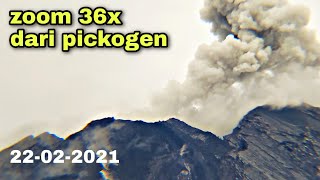 Hasil telescope 36x zoom pickogen pantauan gunung Semeru hari ini 22022021 [upl. by Carson]