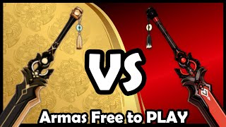 Prototipo ARCAICO vs Hoja del PEÑASCO OSCURO  Armas FREE TO PLAY 👍  cual es mejor [upl. by Asyram396]