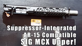 SIG Unveils SuppressorIntegrated MCX Upper at SHOT Show 2018 [upl. by Annabel766]