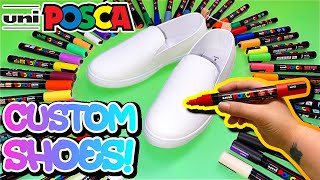 Customizing shoes with posca markers [upl. by Hallimaj511]