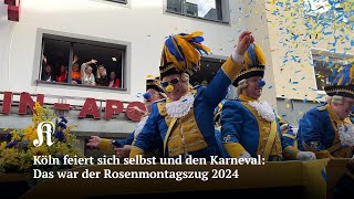 Köln feiert sich selbst und den Karneval Das war der Rosenmontagszug 2024 [upl. by Lasala]