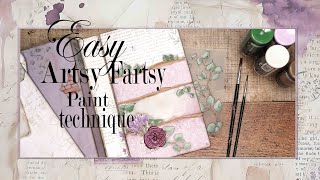 EASY Beginner Friendly quotArtsy Fartsyquot Paint Technique [upl. by Ameerak]