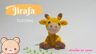 Jirafa amigurumi sonajero🦒  Tutorial Tejido Crochet [upl. by Eirol]