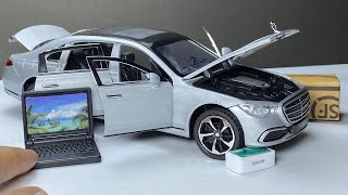 Most Realistic diecast model 124 Scale Mercedes Benz SClass S400L AMG Hybrid Unboxing [upl. by Aivlys]