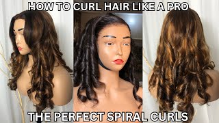 DIY TUTORIAL HOW TO CURL A WIG LIKE A PRO SPIRAL CURLS WITH HEAT youtube youtubeshorts tutorial [upl. by Zosima]