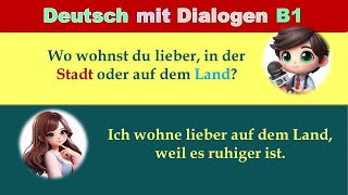 Deutsch Lernen mit Dialogen A2 B1  Sprechen  fragen und antworten  präsentation [upl. by Slack]