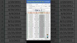 Excel Interview Question Day Month Year in Excel excel exceltips exceltutorial msexcel shorts [upl. by Ldnek]