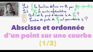 Abscisse et ordonnée dun point sur une courbe 12 [upl. by Rube]