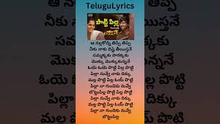 potti pilla song lyrics telugu [upl. by Alarise646]