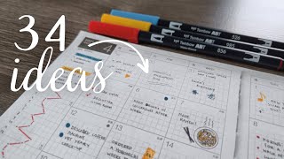 34 Ways to Use the Monthly Pages of Your Planner  bonus sidebar ideas [upl. by Krueger265]