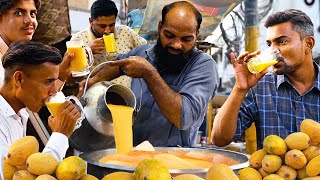 Hardworking Man Making Mango Juice 🥭 Summer Drink Ice Mango Milkshake  Street Food Pakistan [upl. by Wrightson]