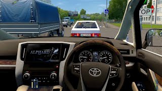 City Car Driving  Toyota Alphard w Trailer  Fast Driving [upl. by Nicolella]