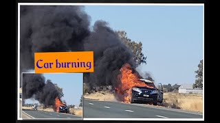 Car burning scary2432024South Deniliquin Australia [upl. by Susejedesoj]