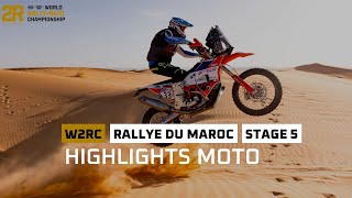 Highlights Motos  Stage 5  Rallye du Maroc 2023 W2RC [upl. by Chernow]