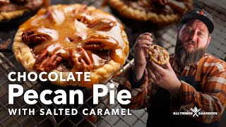 Salted Carmel Chocolate Pecan Pie A Delicious Sweet And Salty Dessert [upl. by Nicolai]