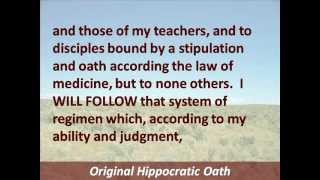 Hippocratic Oath Original  Hear the Full Text [upl. by Cirle]