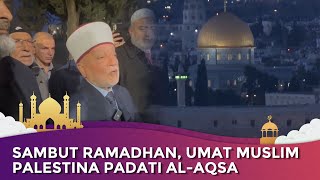 Momen Masjid AlAqsa Dipadati Umat Muslim Usai Yerusalem Tetapkan 1 Ramadhan 11 Maret [upl. by Daph]