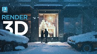 Let It Snow 3D Visualization Winter Scene from Scratch to Final Animation [upl. by Joline]