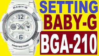 Setting Casio BabyG BGA210 manual 5465 to set time [upl. by Kavanagh]