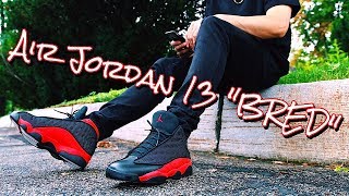 HOW TO STYLE  AIR JORDAN RETRO 13 quotBREDquot  ON FEET amp OUTFITS [upl. by Ia]