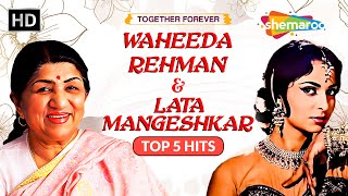 Best of Waheeda Rehman amp Lata Mangeshkar  Bollywood Old Hindi Songs  Video Jukebox filmigaane [upl. by Nosnah]