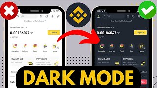 How to Enable Dark Mode On Binance 2023 [upl. by Nyrehtak]