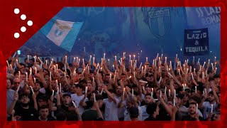 Corteo tifosi Lazio contro Lotito dal Flaminio a Ponte Milvio cori di insulti al presidente [upl. by Anirtep]