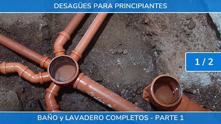 Como instalar los desagues de un baño paso a paso  Parte 1 [upl. by Tia]