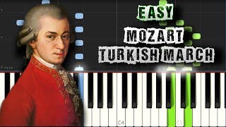 Mozart  Turkish March Rondo Alla Turca EASY  Piano Tutorial Download MIDI  PDF Scores [upl. by Yro]