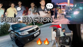 tata safari storme public reaction 🔥🔥  How I am flex with my friends 🤣🔥 [upl. by Elon]