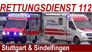 EMERGENCY  Einsatzfahrten 112 Rettungsdienst Stuttgart  Sindelfingen RTW2 Daimler AG Ambulances [upl. by Buttaro]