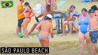 🇧🇷 CURRAL BEACH A BEAUTIFUL DAY BRAZIL  ILHABELA  SÃO PAULO【4K UHD】BEACH WALK [upl. by Favian]