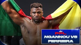 The King is back 🦁 Francis Ngannou knocks out Renan Ferreira 😱 battleofthegiants highlights [upl. by Karola]