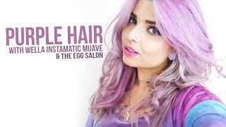 Purple Hair Ft The Egg Salon amp Wella Instamatic [upl. by Yauqaj473]