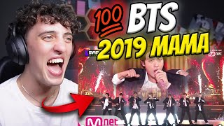 BTS Intro  N O  We Are Bulletproof Pt 2 in MAMA 2019 JIMINS FLIP 🔥   REACTION [upl. by Enirolf]