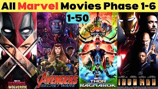 How to watch Marvel movies MCU in order Phase 1 to 6 20022028 MCU old amp upcoming movies [upl. by Edrei]