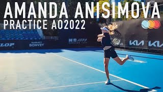 Amanda Anisimova  Court Level Practice [upl. by Araeic768]