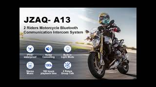 Motorcycle Helmet Bluetooth Headset Intercom Communication JZAQ A13 [upl. by Mikiso519]