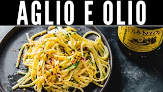 LINGUINE AGLIO E OLIO  Best 15 Minute Pasta Recipe [upl. by Oidiple]