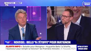 Fabien Roussel invité de BFMTV NouveauFrontPopulaire [upl. by Aerdnael]