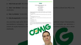 CEMIG anuncia pagamento de Dividendos cemig CMIG3 CMIG4 Dividendos JCP setoreletrico [upl. by Quent123]