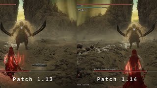 Promised Consort Radahn Comparison  Patch 113 vs Patch 114 [upl. by Weston]