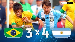 Brasil 3 x 4 Argentina Neymar x Messi ● 2012 Friendly Extended Goals amp Highlights HD [upl. by Frere842]