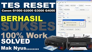 100 Work Reset Canon G2000 G1000 G3000 Dengan Service Tool ini [upl. by Maxama]